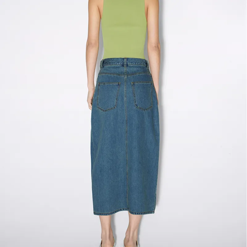 IMMI Denim Long Skirts Women's Blue-4