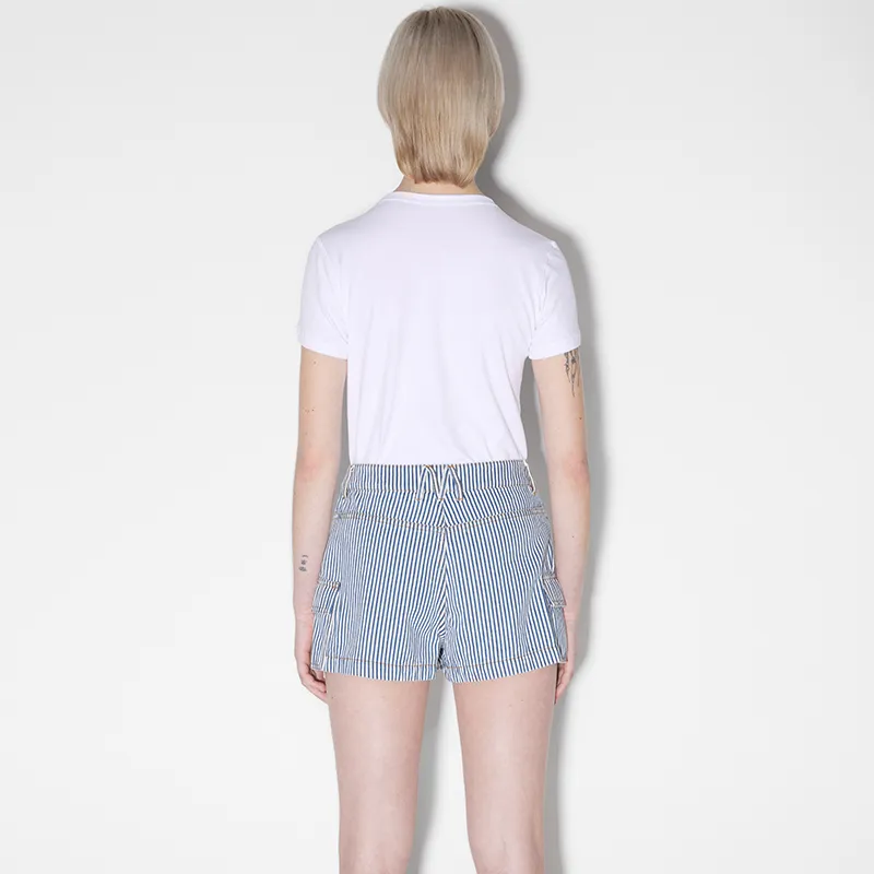 IMMI SS24 Summer Denim Shorts Women's Blue Stripes Pattern-2