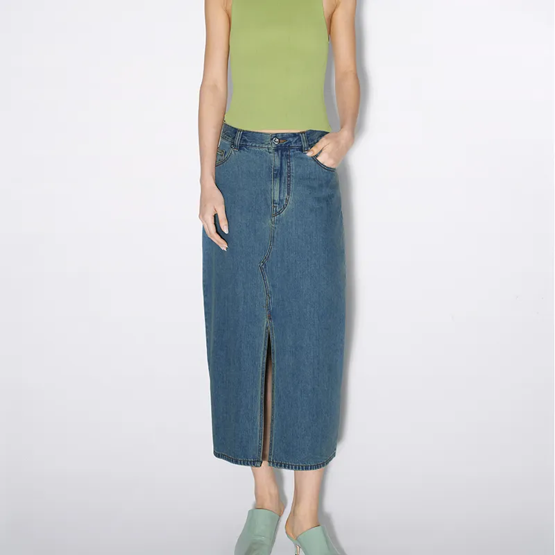 IMMI Denim Long Skirts Women's Blue-3