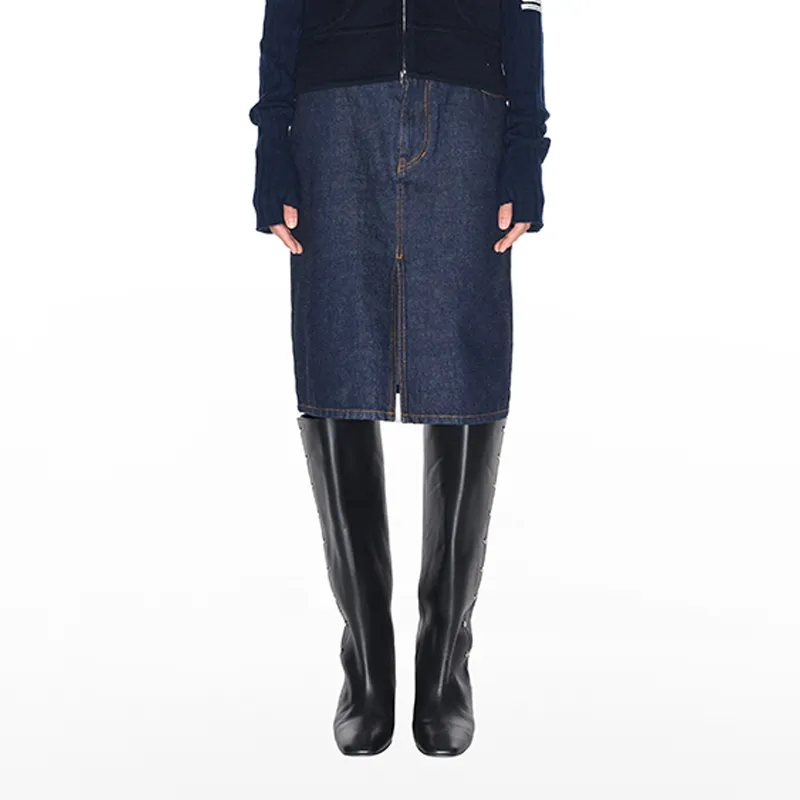 IMMI Denim Short Skirts Women's Navy Blue-2