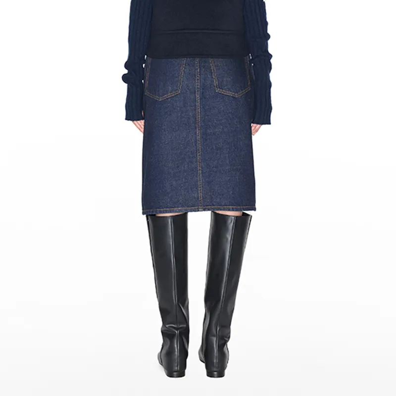 IMMI Denim Short Skirts Women's Navy Blue-5