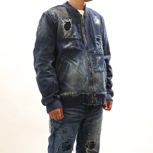 CHEVIGNON x WHOVAL Denim Jacket Men's Blue-2