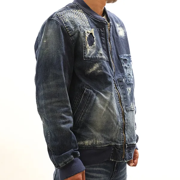 CHEVIGNON x WHOVAL Denim Jacket Men's Blue-5
