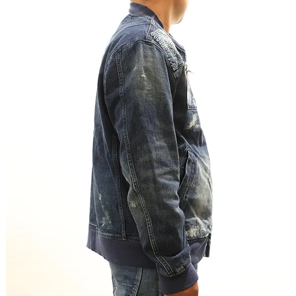 CHEVIGNON x WHOVAL Denim Jacket Men's Blue-4
