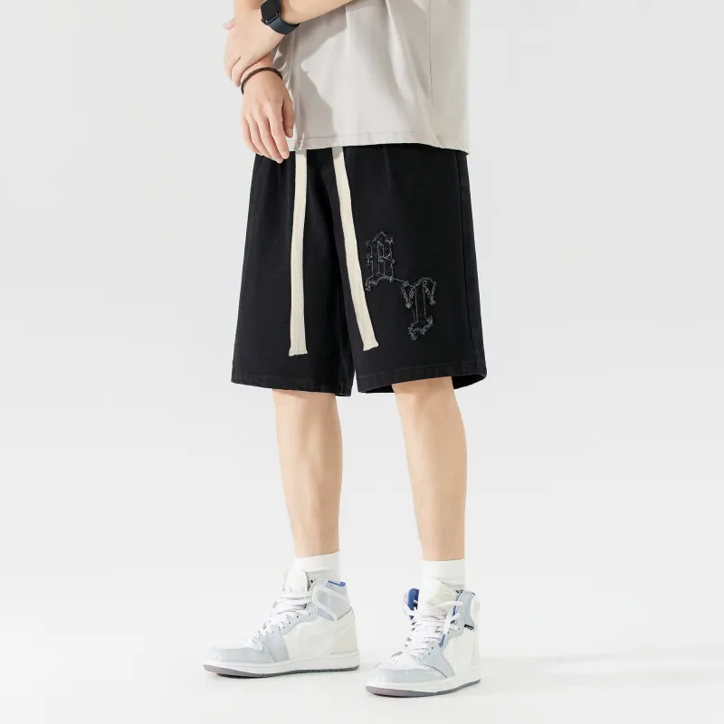 BEENTRILL Casual Shorts Unisex Black-5