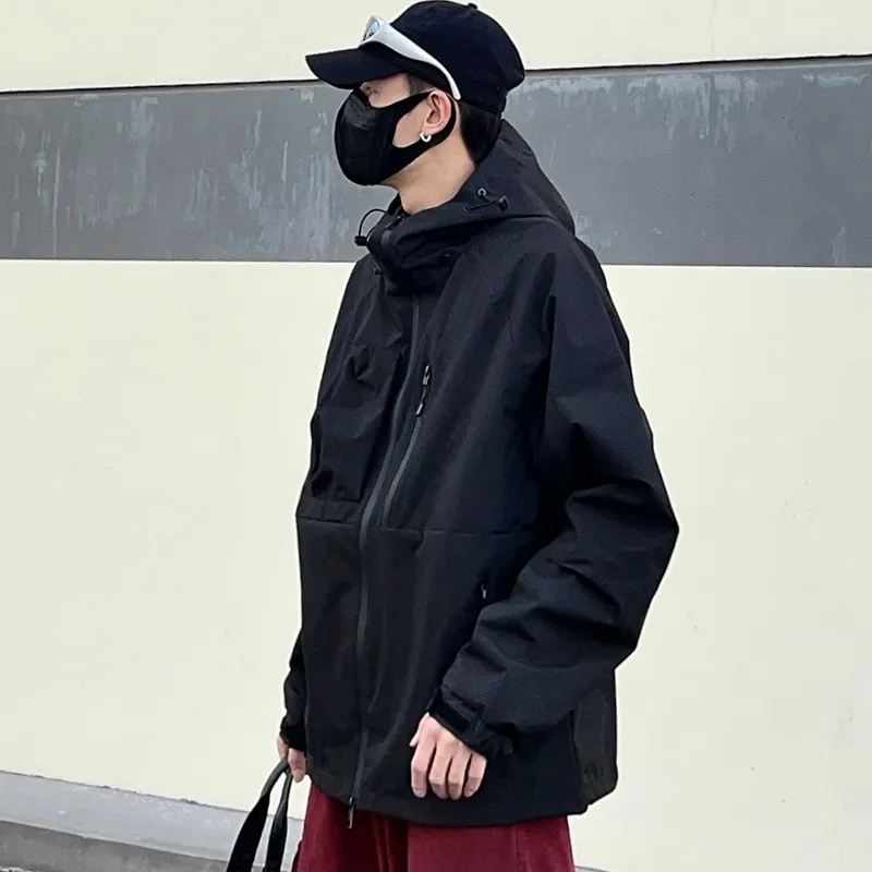 BEENTRILL Waterproof, Windproof, And Breathable Windbreaker Jacket Unisex Rosefinch Red-6