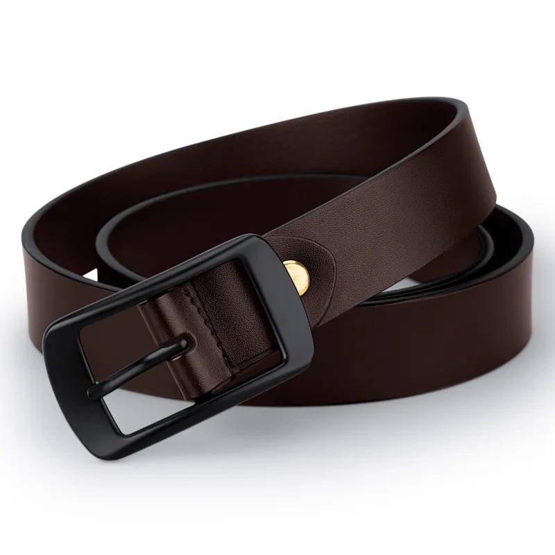 WilliamPOLO Cow Leather Leather Belts Women's 2.8cm Width-1