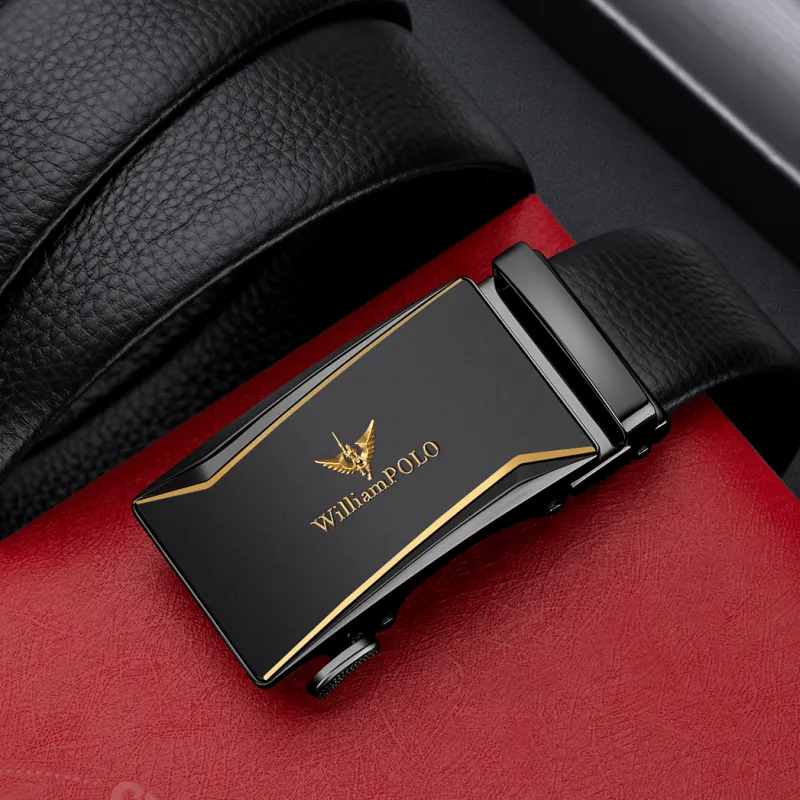 WilliamPOLO Top Grain Cow Leather Leather Belts Men's Multicolor 3.5cm Width-19
