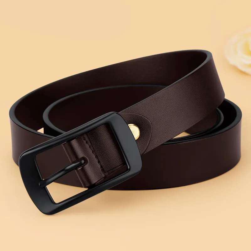 WilliamPOLO Cow Leather Leather Belts Women's 2.8cm Width-5