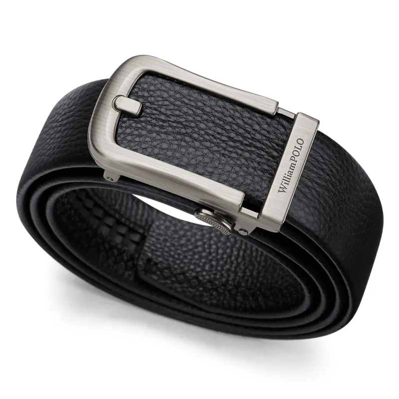 WilliamPOLO Cow Leather/PVC Leather Belts Men's 3.5cm Width-15