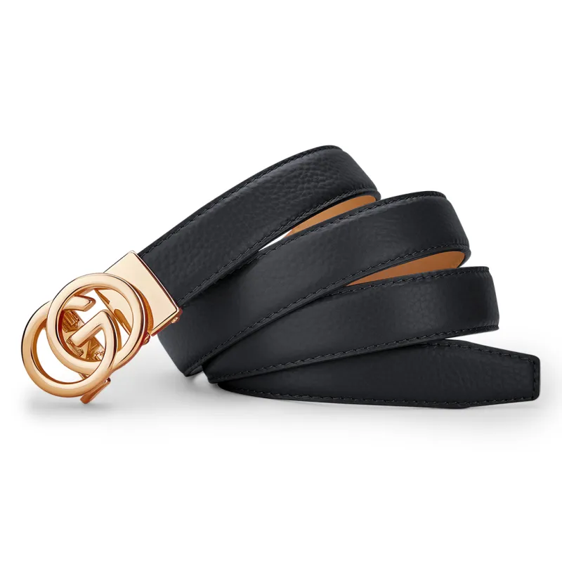 WilliamPOLO Cow Leather Belts Women's Multiple Colors 2.4cm-3