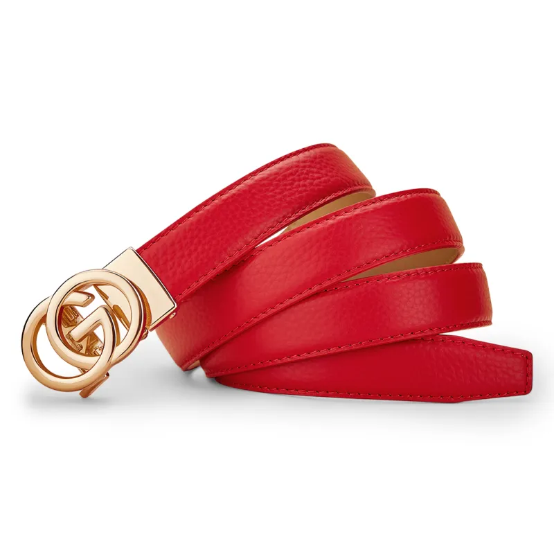 WilliamPOLO Cow Leather Belts Women's Multiple Colors 2.4cm-20
