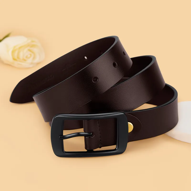 WilliamPOLO Cow Leather Leather Belts Women's 2.8cm Width-6