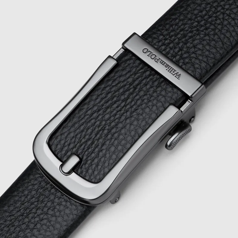 WilliamPOLO Cow Leather/PVC Leather Belts Men's 3.5cm Width-13
