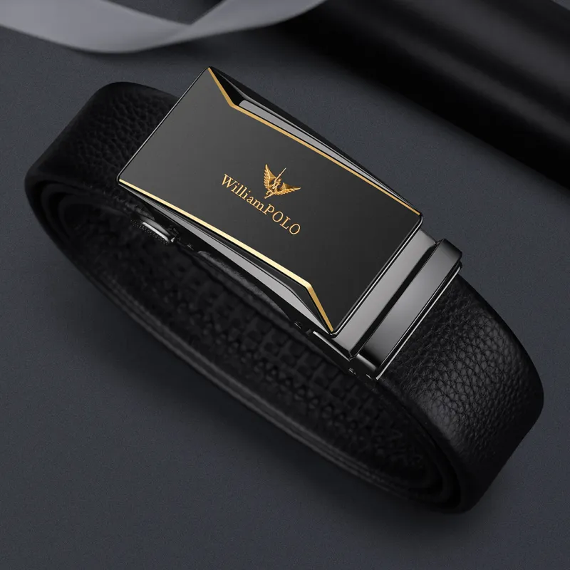 WilliamPOLO Top Grain Cow Leather Leather Belts Men's Multicolor 3.5cm Width-17