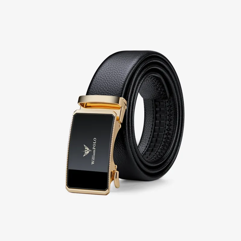 WilliamPOLO Wallet Belt Box Set For Boyfriend Husband Or Dad Cow Leather Belt Men's Width  3.5cm-1
