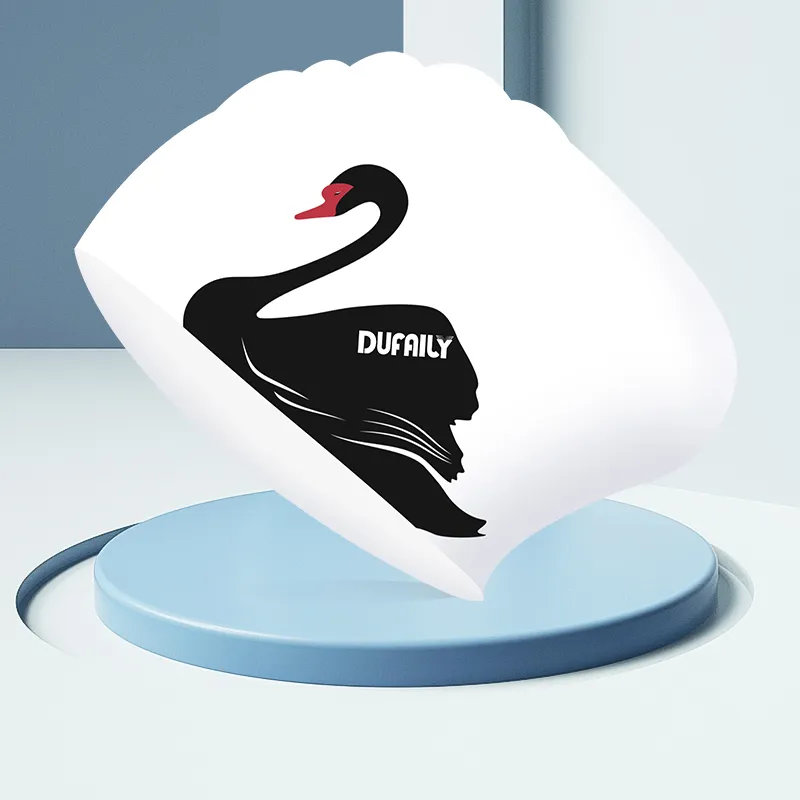 DUFAILY Swim Cap High-Rebound Silicone For Long Hair Women's 25CM - Alien Model Black Swan-4