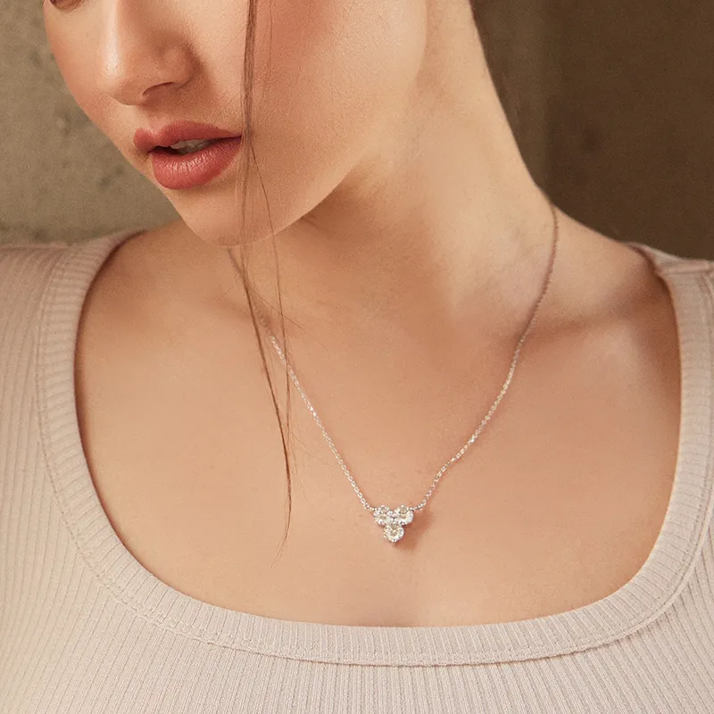 ICE ROCK Titanium Steel Necklaces Women's Silver-2
