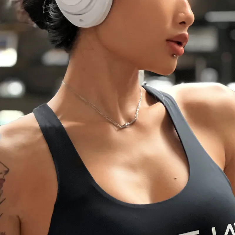 ICE ROCK Titanium Steel Necklaces Women's-6