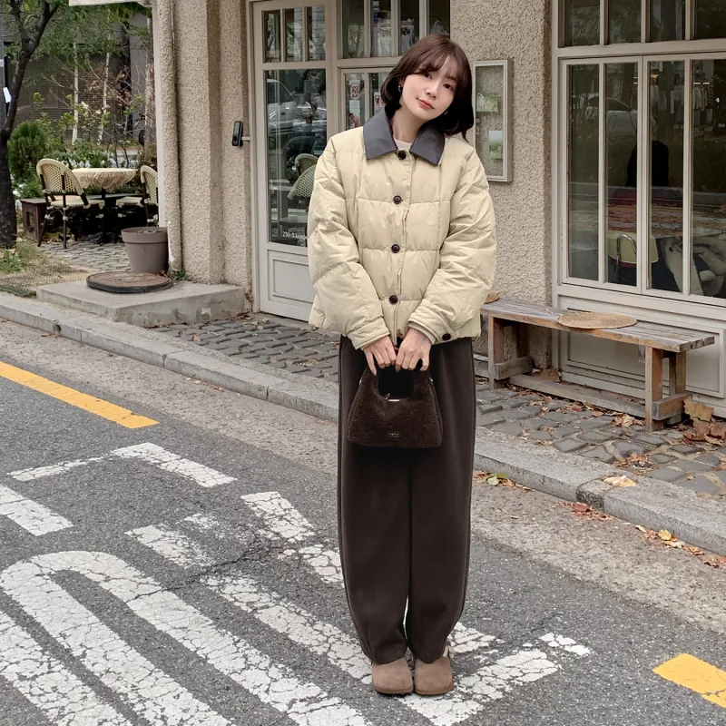 Fstudio Petite Vintage Versatile Comfortable Casual Pants Korean Style Women's-5
