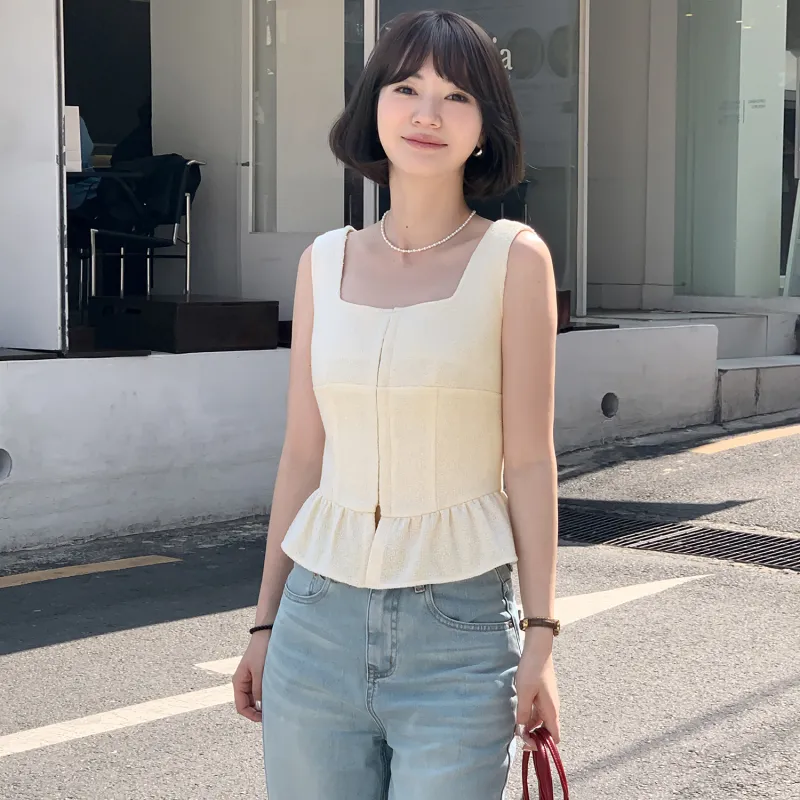 Fstudio Korean Style Petite Design Top Versatile Sleeveless T Shirt Women's-7