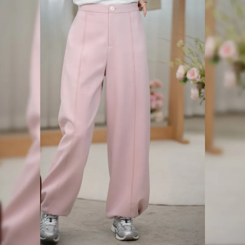 Fstudio Spring Korean Elegance Commute High Rise Slimming Elastic Casual Pants Women's-10