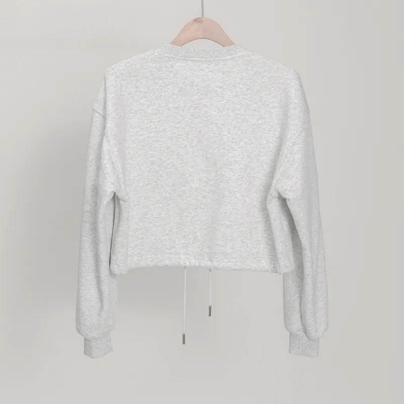 Fstudio Thickened And Fleece Lined Crew Neck Sweatshirt Women's-2