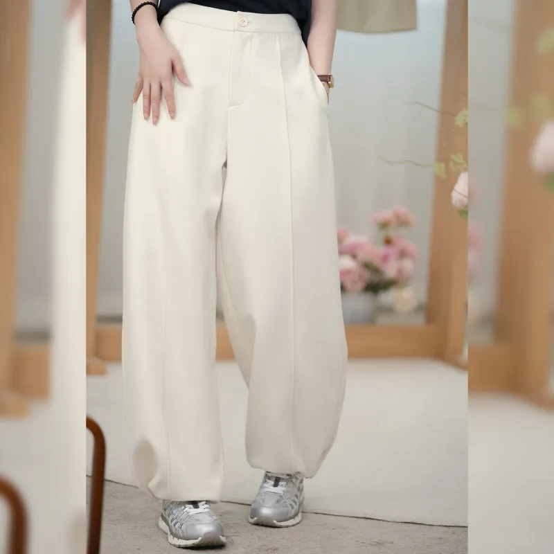 Fstudio Spring Korean Elegance Commute High Rise Slimming Elastic Casual Pants Women's-3