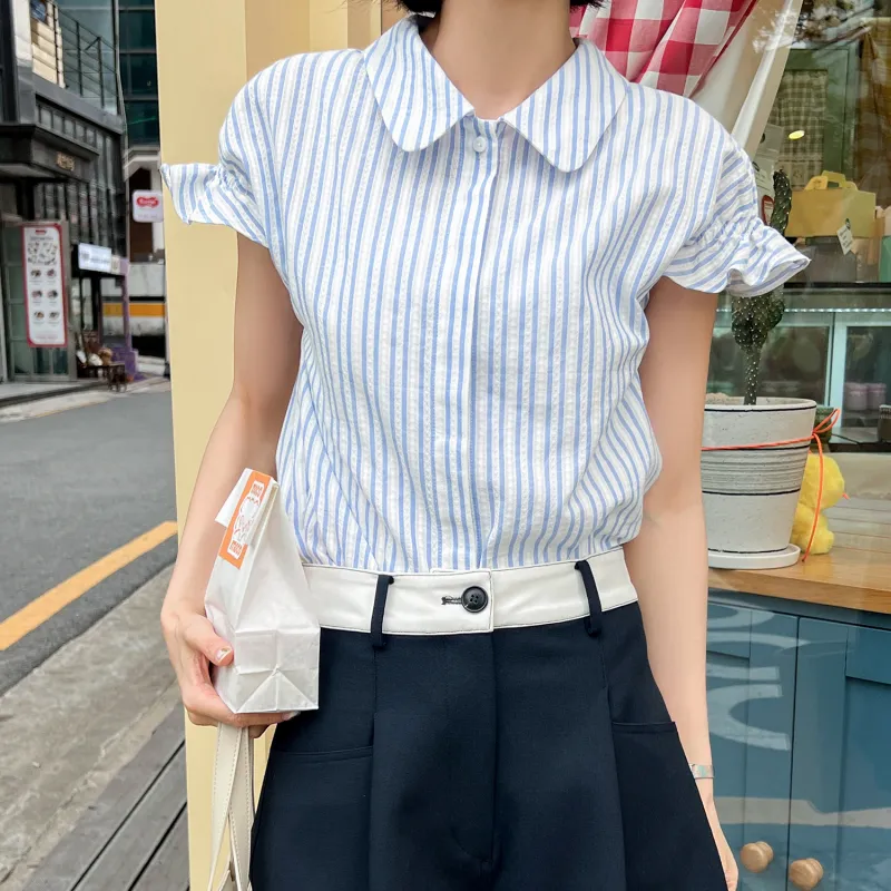 Fstudio Shirts Women's Blue With White Lettering-2
