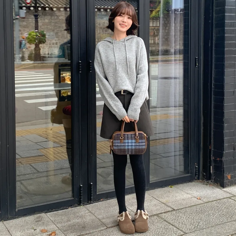 Fstudio Fall And Winter Korean Style Hooded Design Solid Color Inner Layer Wool Sweaters Women's-17