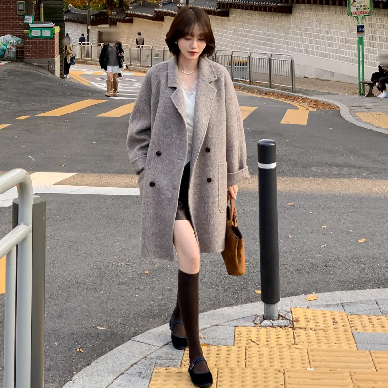 Fstudio Velvet feel Coat Women's Gray-2