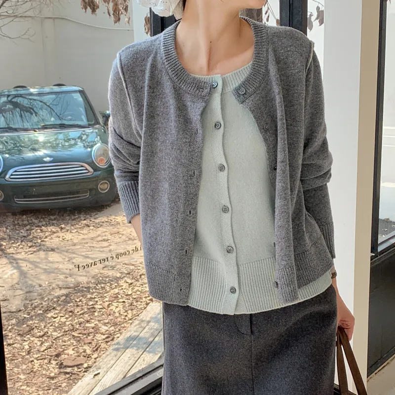 Fstudio Knitwear Women's Navy Blue/Gray-4