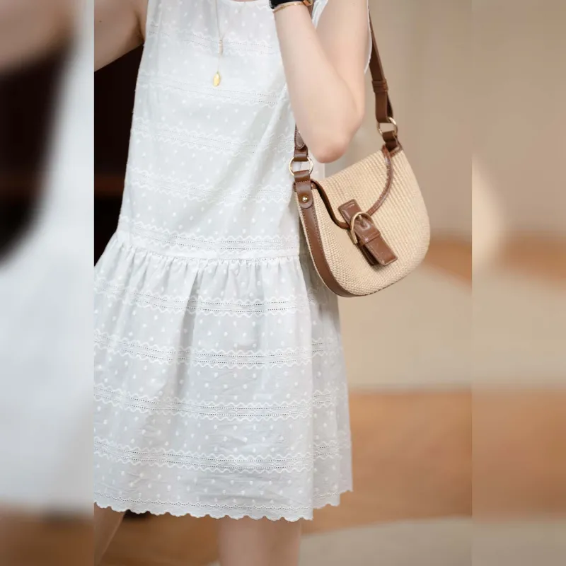 Fstudio Korean Style Soft And Elegant Outfit With Embroidery Sleeveless Tank Top Shirt Women's-3