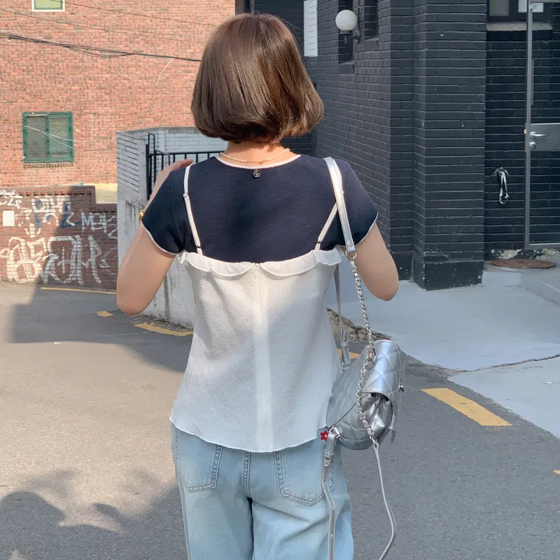 Fstudio Korean Style Ambient Layered Bowknot Inner Camisole Women's-11