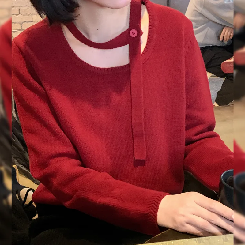Fstudio Korean Style 100% Wool Zodiac Year Sweater Knitwear Women's-5