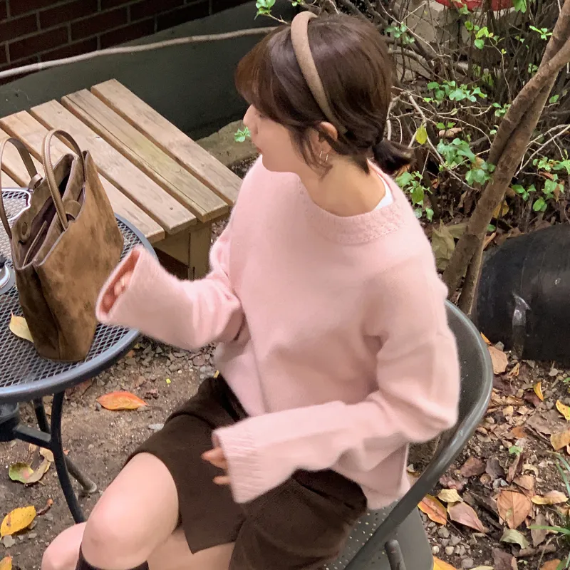 Fstudio Korean-Style Autumn And Winter Crew Neck Small Design Atmosphere Wool Knitwear Women's-9