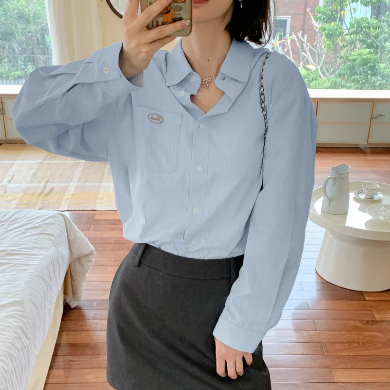 Fstudio Yarn Dyed Woven Jacquard Stripes Shirt Women's-2