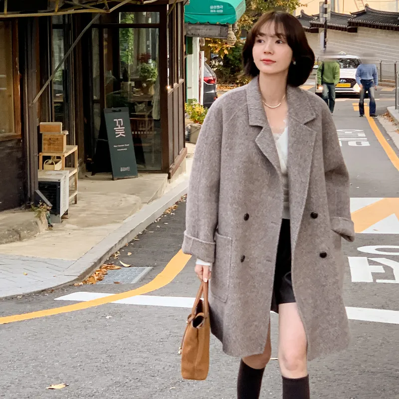 Fstudio Velvet feel Coat Women's Gray-4