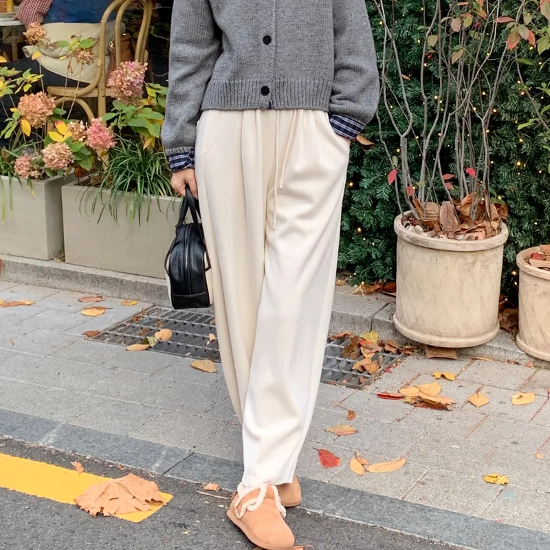 Fstudio Petite Vintage Versatile Comfortable Casual Pants Korean Style Women's-8