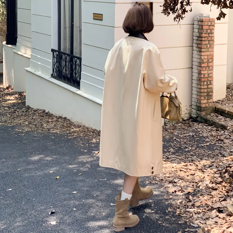 Fstudio Trench Coat Women's Light Coffee-2