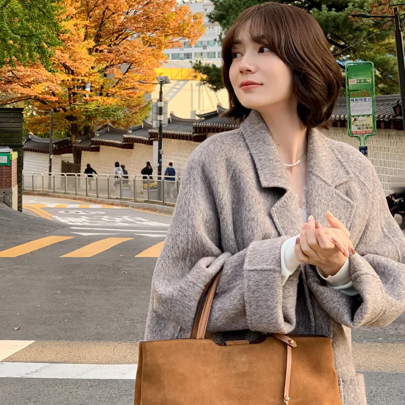 Fstudio Velvet feel Coat Women's Gray-7