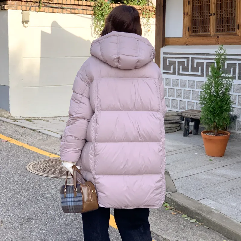 Fstudio Korean Commute Essential 90 Fill Power White Duck Down Long Warm Down Jacket Women's-2