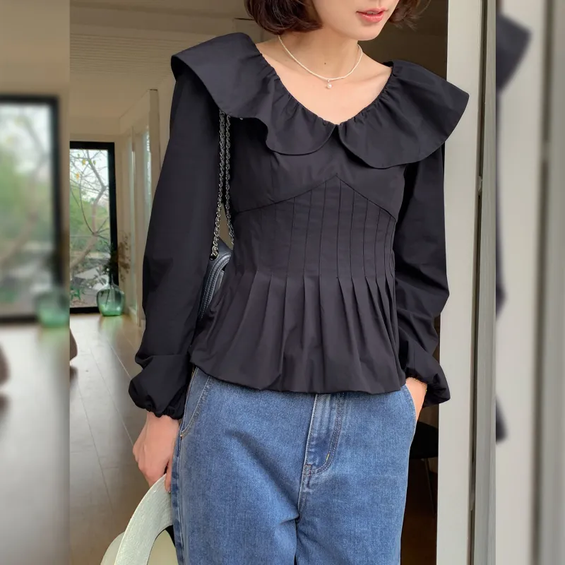 Fstudio Long Sleeved Shirts Women's Black-2