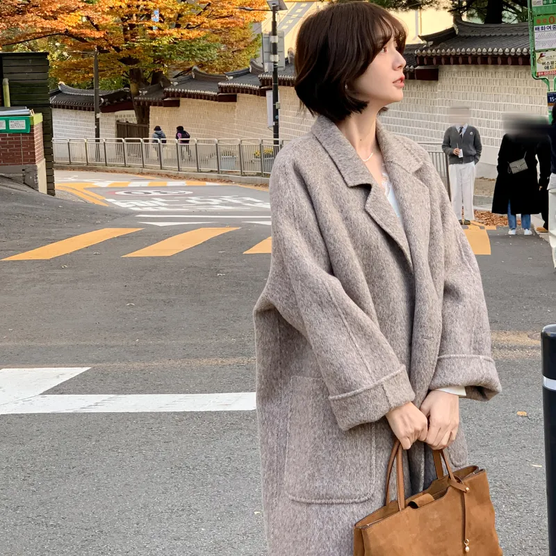 Fstudio Velvet feel Coat Women's Gray-5