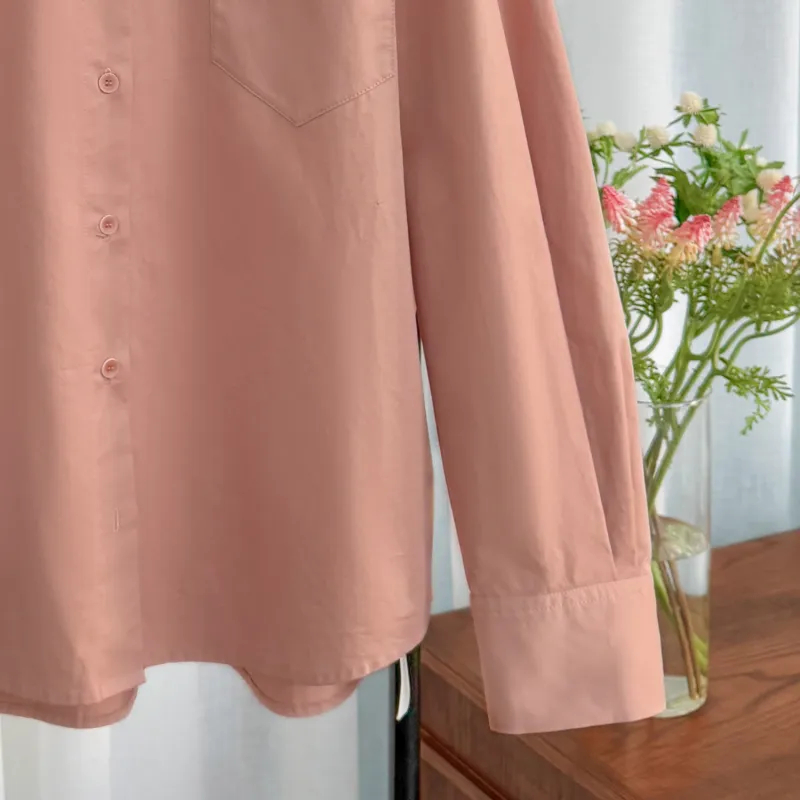 Fstudio Spring Korean Style Solid Color Sweet Style Versatile Shirt Women's-12