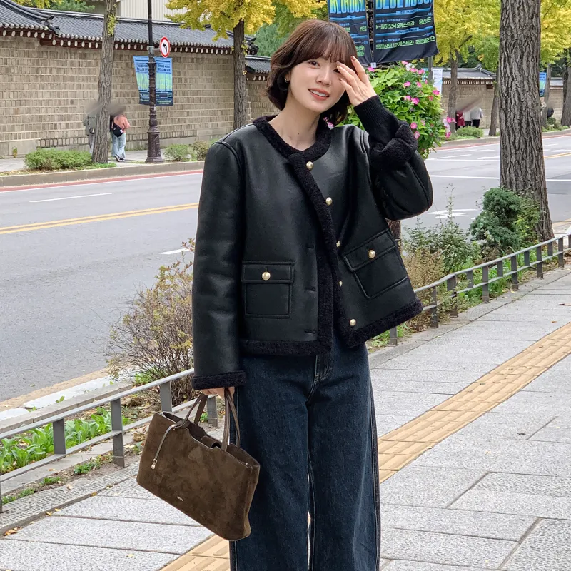 Fstudio Cropped Coats Unisex Black-6