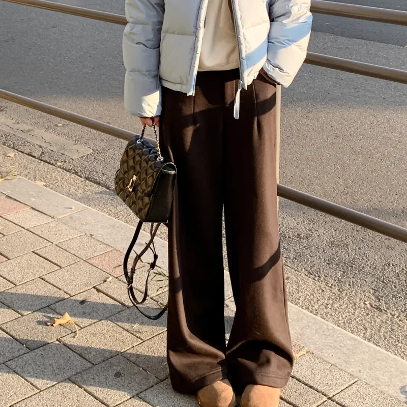 Fstudio Korean Commute Straight Fit Solid Color High Rise Casual Pants Women's-8