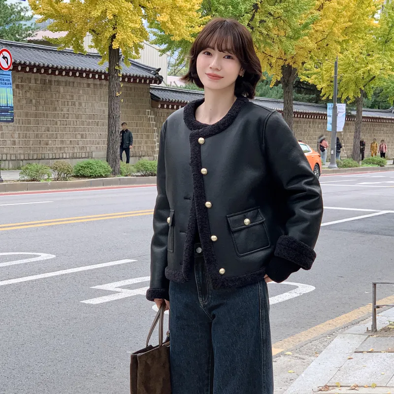Fstudio Cropped Coats Unisex Black-2