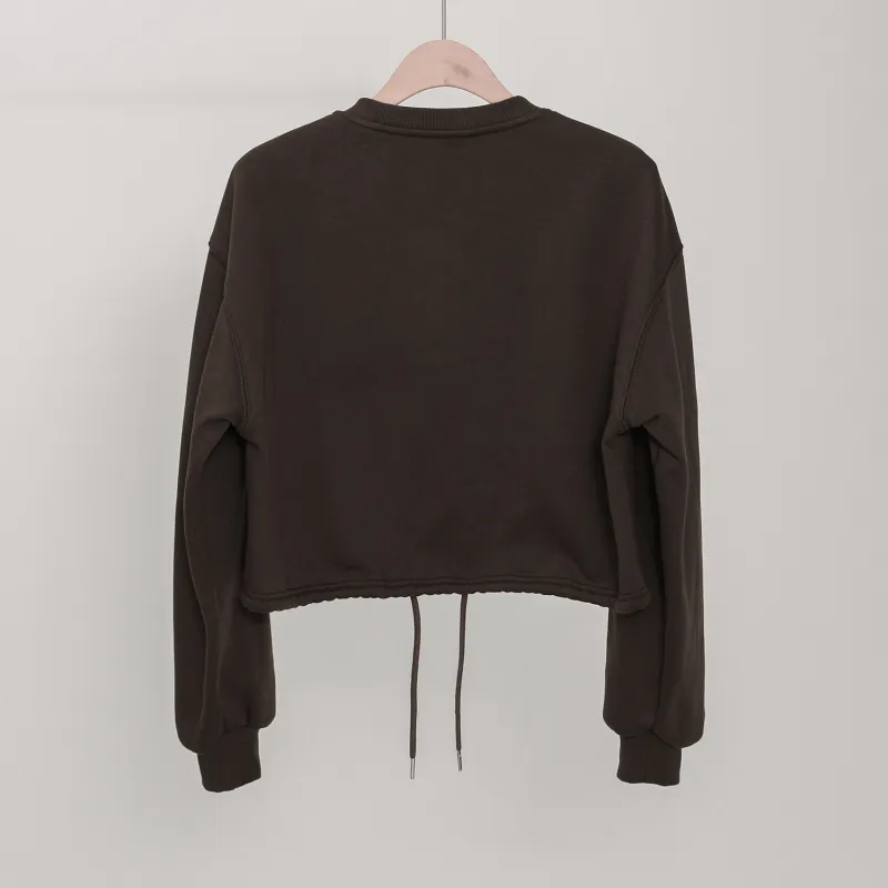 Fstudio Thickened And Fleece Lined Crew Neck Sweatshirt Women's-5