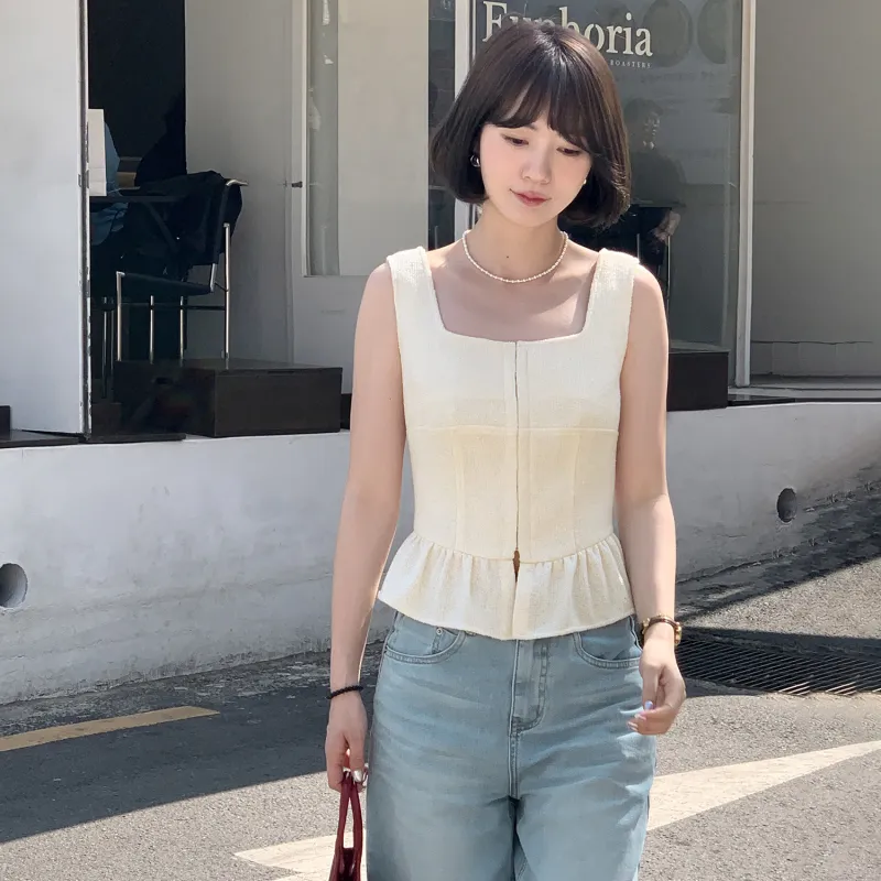 Fstudio Korean Style Petite Design Top Versatile Sleeveless T Shirt Women's-4